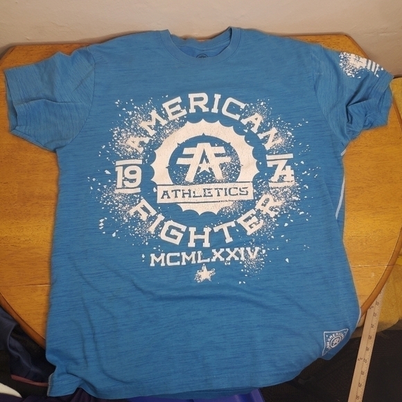 American Fighter Mens Size XL Extra Large T Shirt Blue Short Sleeve UFC MMA - Picture 7 of 12